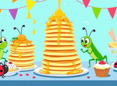 Pancake Party: Honey-Glazed Grasshopper Goodies!