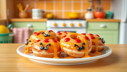 Delightfully Delicious Ladybug Honey-Glazed Donuts!