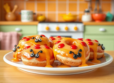 Delightfully Delicious Ladybug Honey-Glazed Donuts!