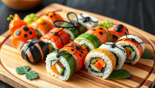 Sushi Surprise: Insect-Inspired Veggie Delights!
