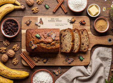 Buzz-Worthy Banana Bread With “Fluttery Fruit Wings” and “Sleepy Beetles”