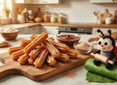 Crunchy Critters Churros with Chocolate Buzz Dip
