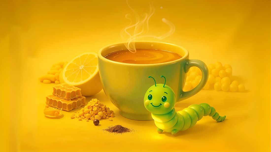 Golden Glow-Worm Tea: A Buzz of Honey and Turmeric Bliss!