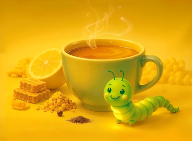 Golden Glow-Worm Tea: A Buzz of Honey and Turmeric Bliss!