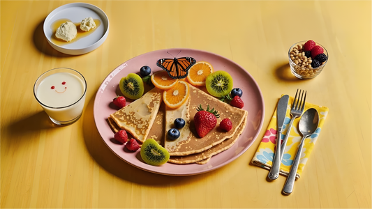 Butterfly Bliss: Honeyed Crepes Delight!