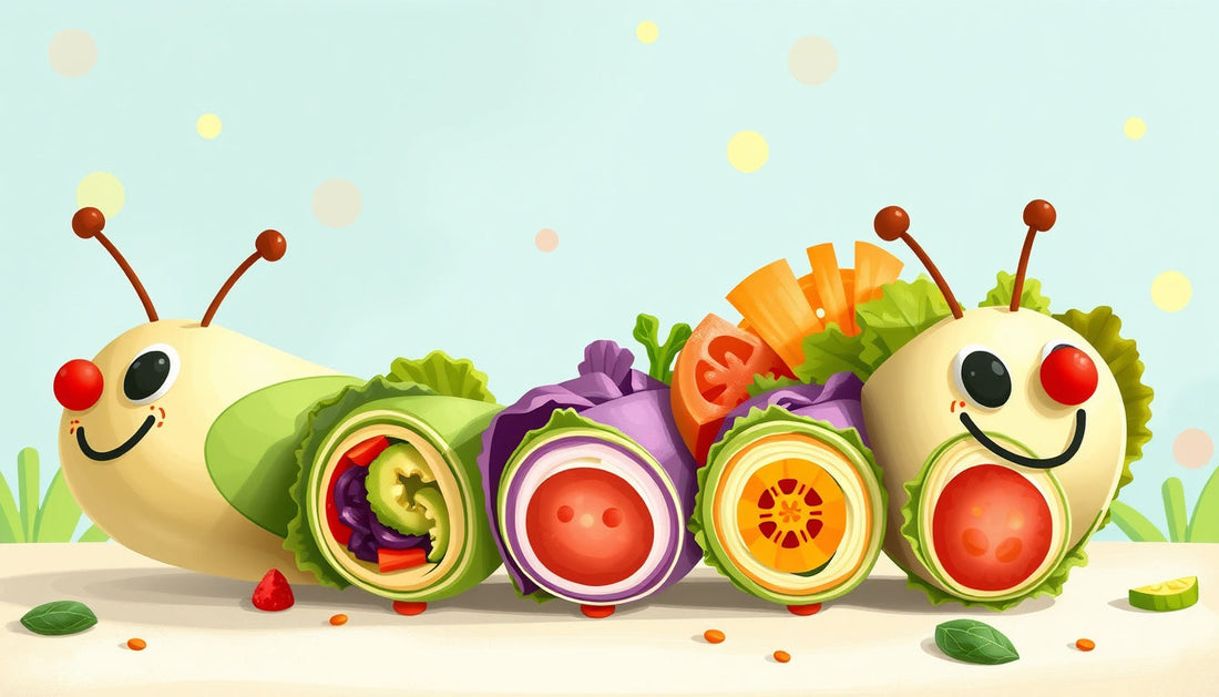 Caterpillar Veggie Wraps – A Crunchy, Colorful Caterpillar Creation!