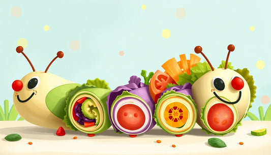 Caterpillar Veggie Wraps – A Crunchy, Colorful Caterpillar Creation!