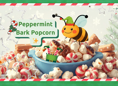 Buzzing Honeybee Peppermint Bark Popcorn – A Sweet Winter Treat!