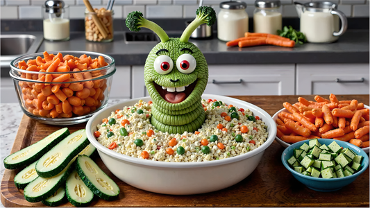 Cheesy Caterpillar Crunch Dip Delight