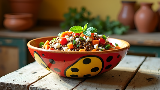 Lovely Ladybug Lentil Salad Delight 🐞
