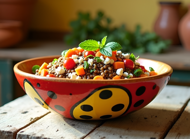 Lovely Ladybug Lentil Salad Delight 🐞