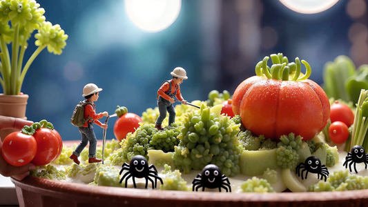 Springtime Spider Veggie Sticks with Fresh Dip