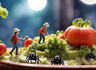 Springtime Spider Veggie Sticks with Fresh Dip