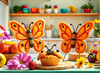 Butterfly Bliss: Peanut Butter Banana Bites!  🦋🌞