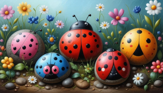 Radiant Rocks: Painted Ladybug Fun!