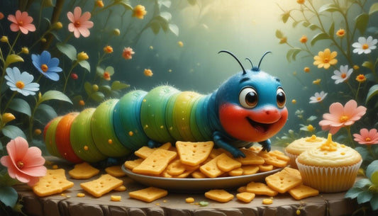 Caterpillar Crunch: Cheesy Crackers Craze!