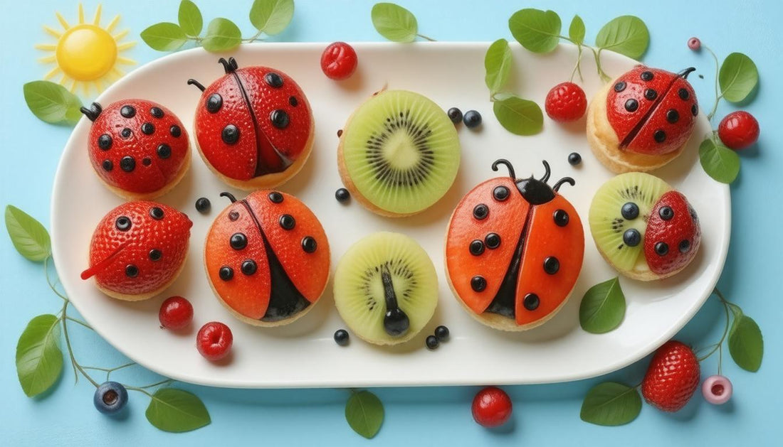 Ladybug Fruit Sticker Delightful Creations: Transforming Ladybug Fruit Halves into a Fun and ...