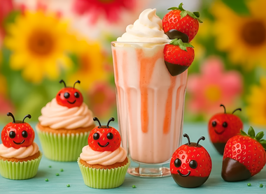 Ladybug Luscious Strawberry Honey Milkshake