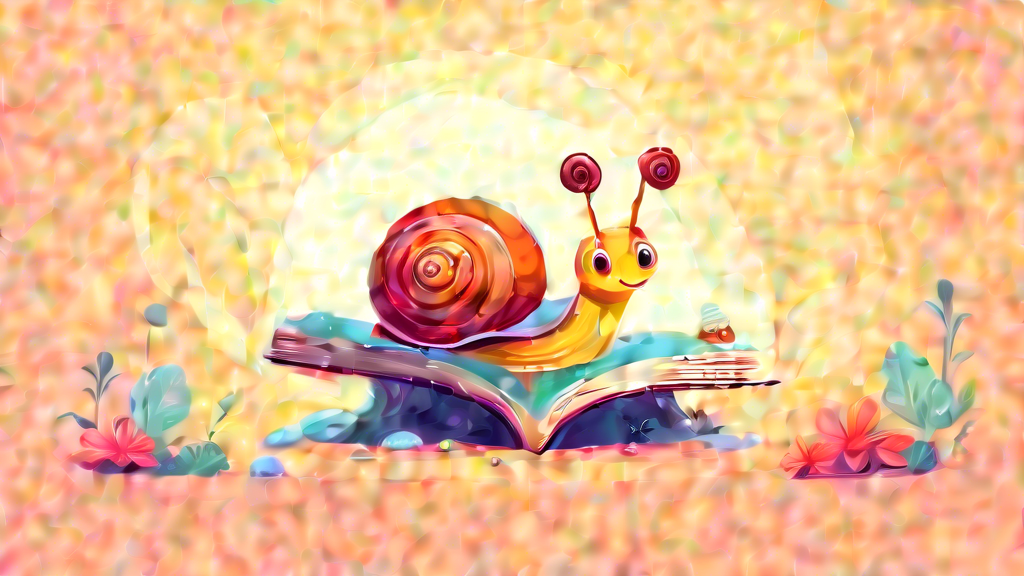 A snail with a mushroom cap for a shell foraging for mushrooms