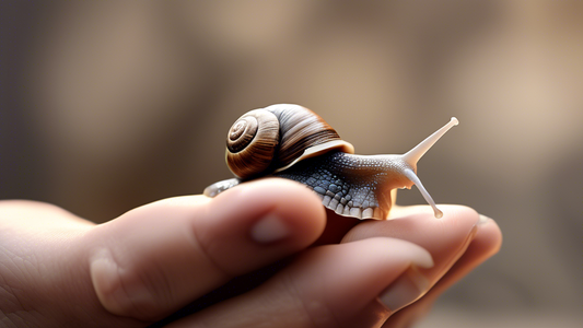 ## DALL-E Prompt Ideas for Saving Our Snails

Here are a few options depending on the desired tone and message:

**Option 1 (Realistic and Urgent):**

> A close-up photo of a snail on a human hand, wi