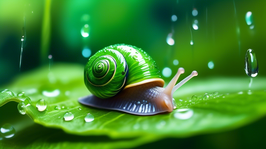 ## DALL-E Prompt Options for The Wonderful World of Snails 🐌:

**Option 1 (Realistic):**

A macro photograph of a snail on a vibrant green leaf, with dewdrops glistening on its shell and the surround