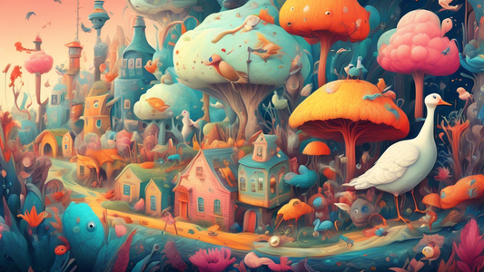 A surreal dreamscape filled with strange and fantastical creatures, highly detailed, trending on artstation