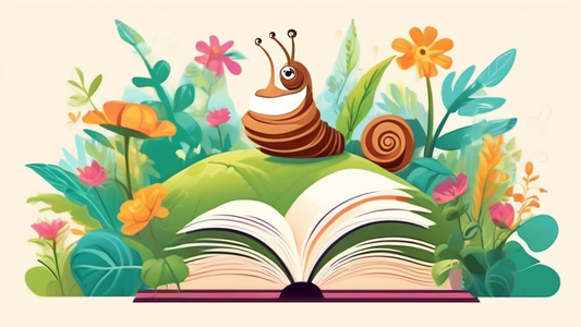 A snail looks longingly at a garden filled with healthy, vibrant plants it cannot eat.