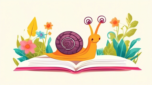 A snail with a garden growing on its shell