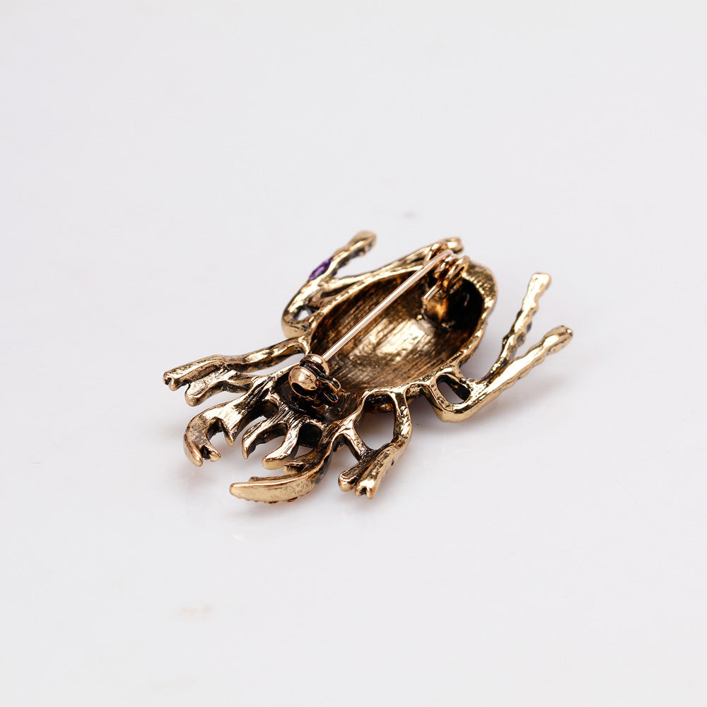 Glam Stag Beetle Brooch: Sparkling Statement for the Bold & Stylish! - Bug Zoo Store