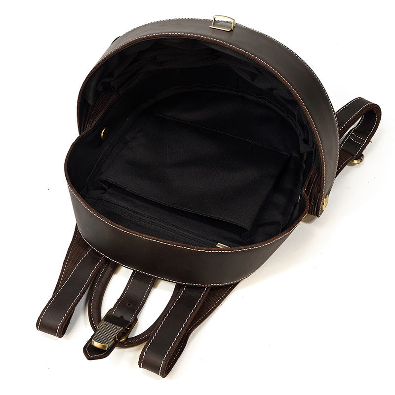 Beetle-Back Vintage Leather Backpack – Stylish & Durable