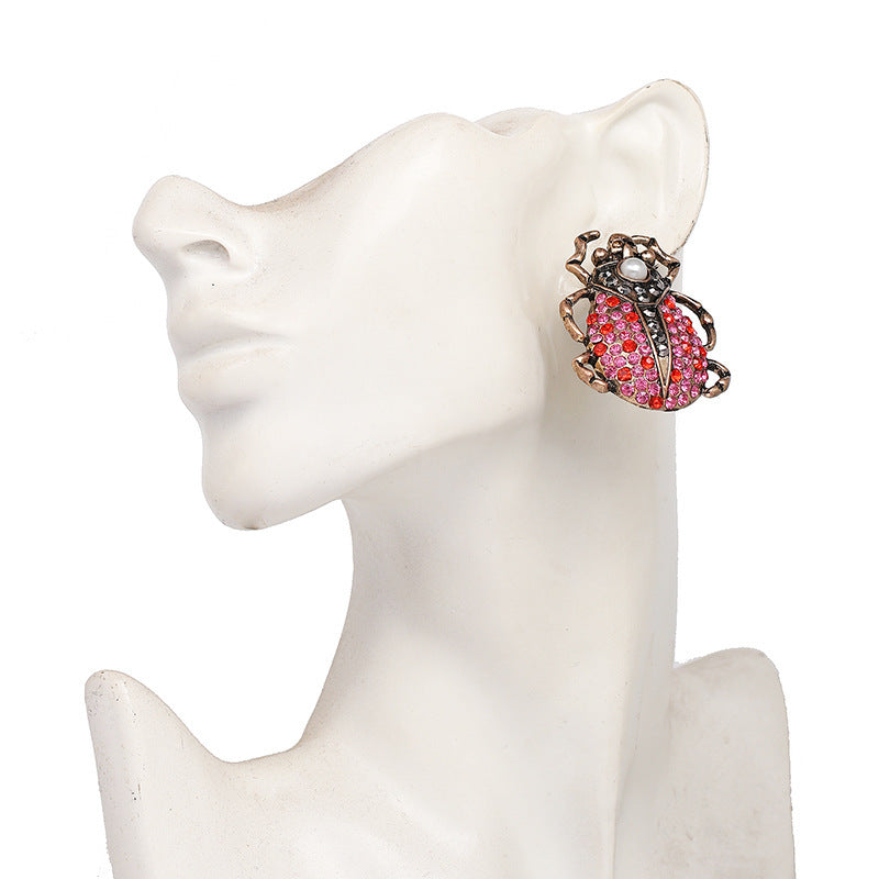 Bling Your Beetle: Glittering Ladybug Earrings 🐞💥 - Bug Zoo Store