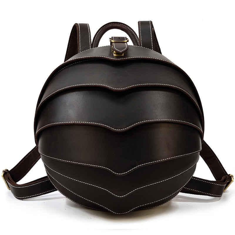 Beetle-Back: Vintage Leather Backpack with Creative Charm - Bug Zoo Store