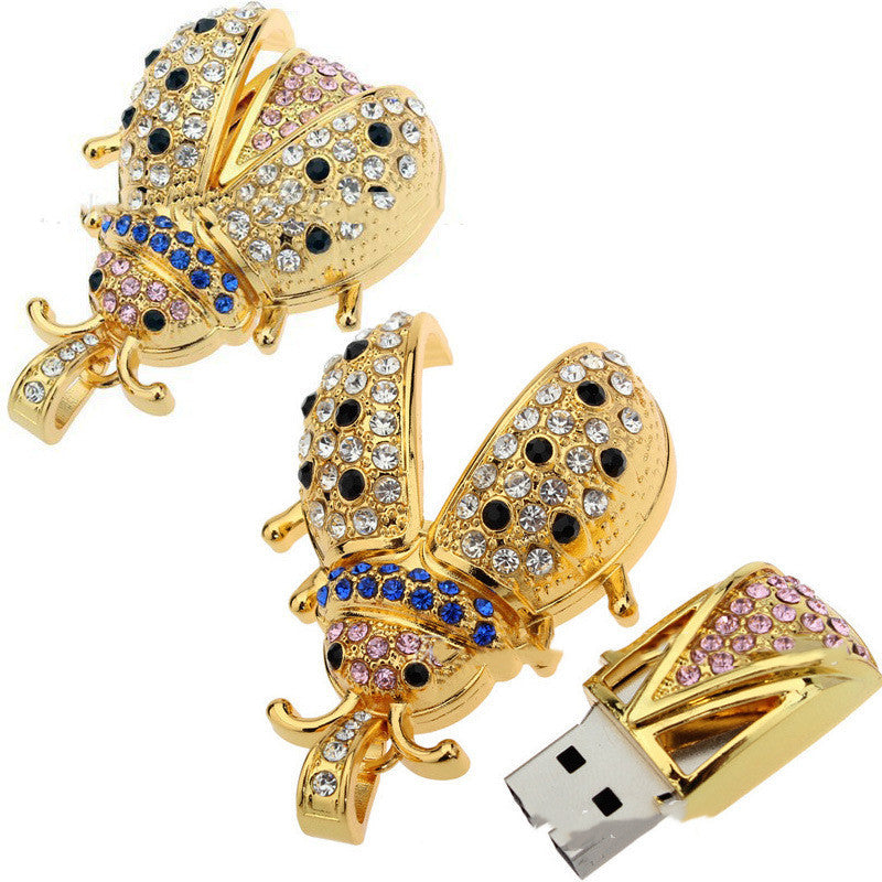 🤖Jewelry-Inspired Metal Insect USB Drive: Elegant Beetle Design for Style & Storage - Bug Zoo Store