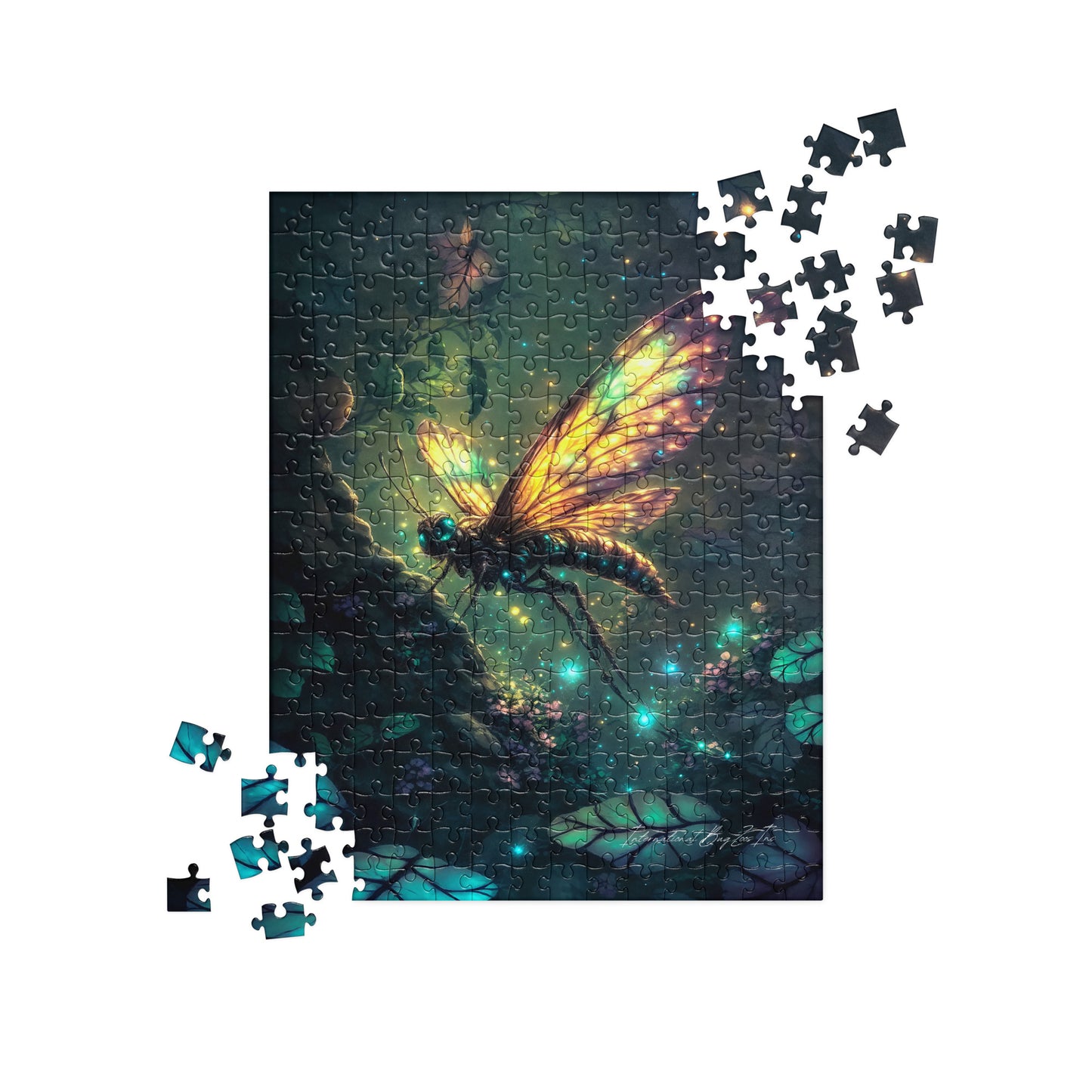 Glow of the Enchanted Wasp – Mystical Forest Puzzle Adventure: 252 Piece Jigsaw puzzle