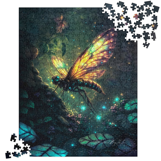 Glow of the Enchanted Wasp – Mystical Forest Puzzle Adventure: 520-Piece Jigsaw puzzle - Bug Zoo Store