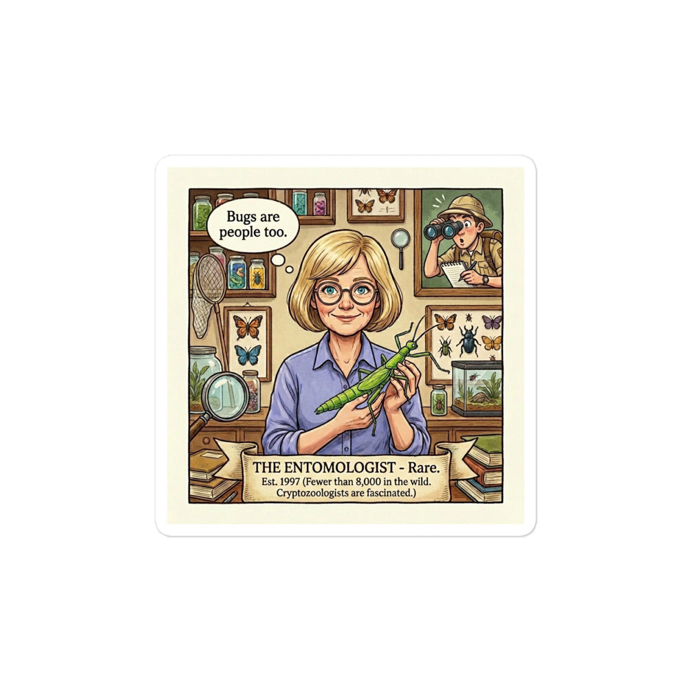 Entomologist vinyl sticker detail view