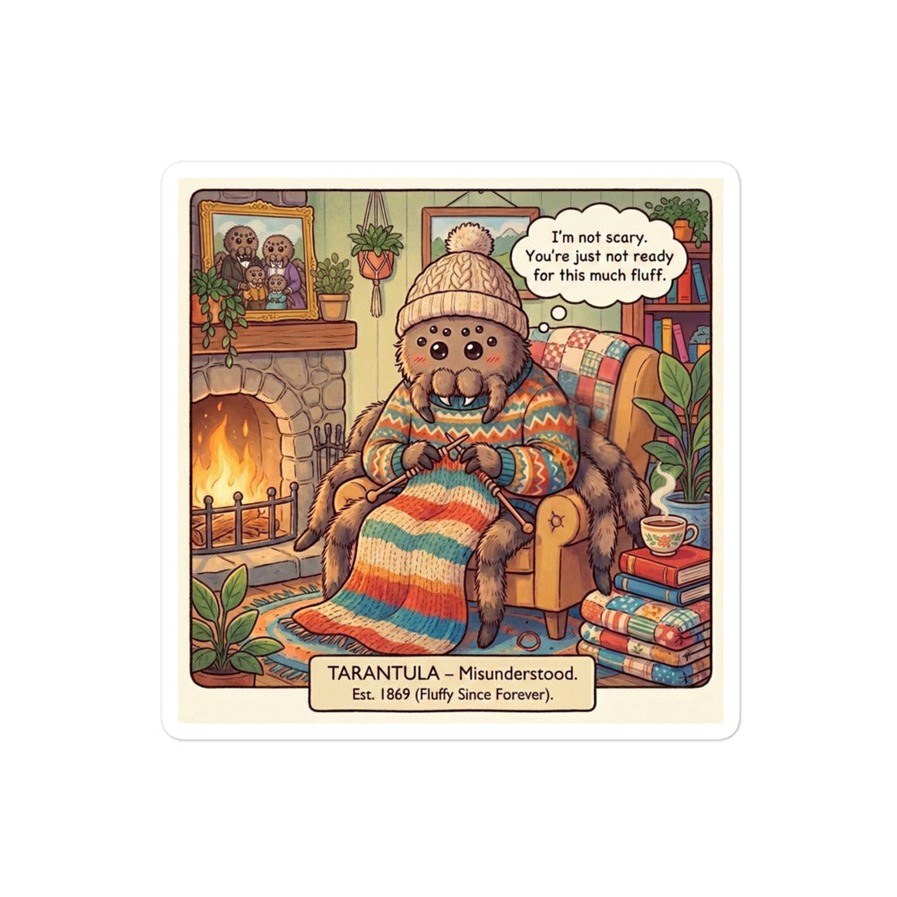 Tarantula vinyl sticker detail view