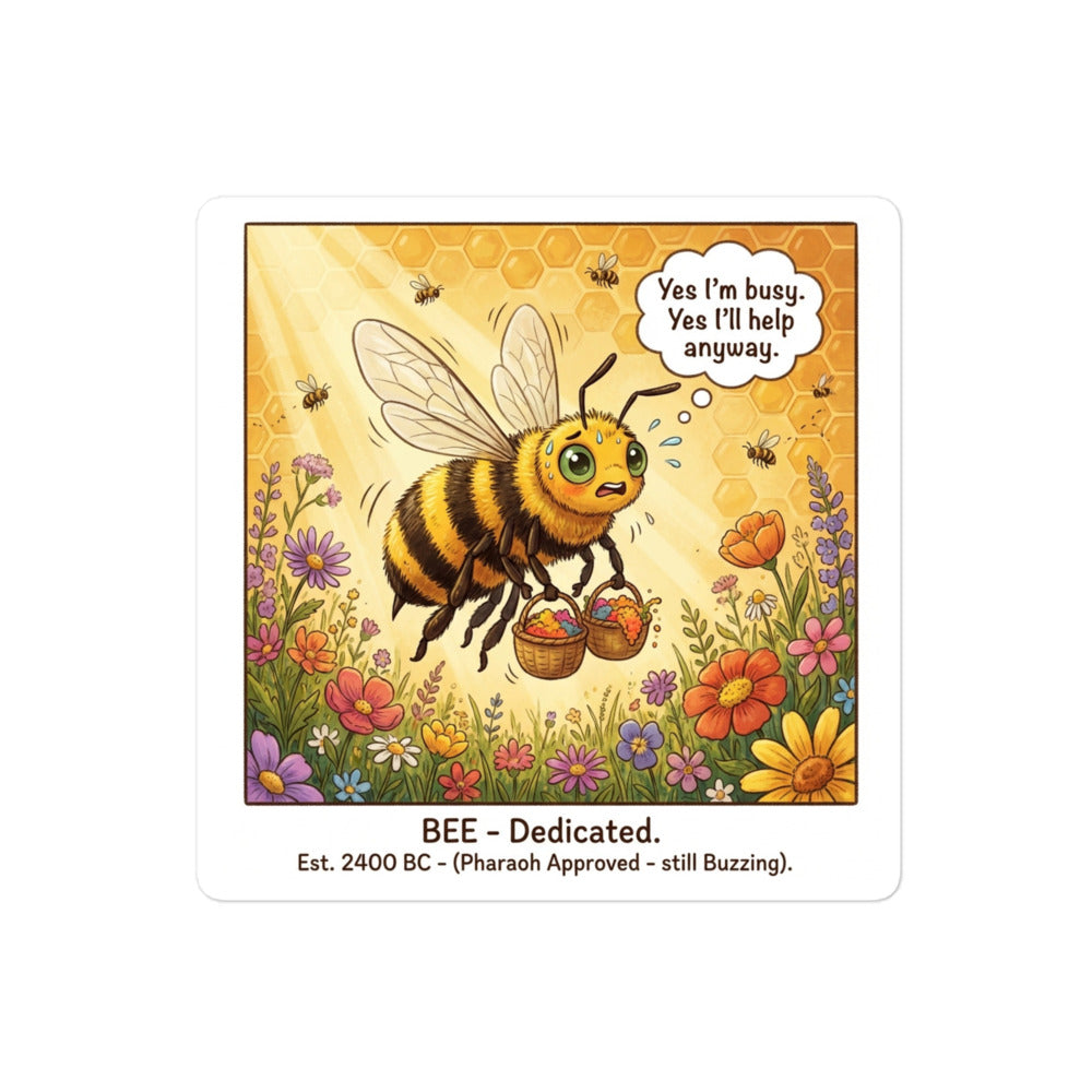 Bee vinyl sticker detail view