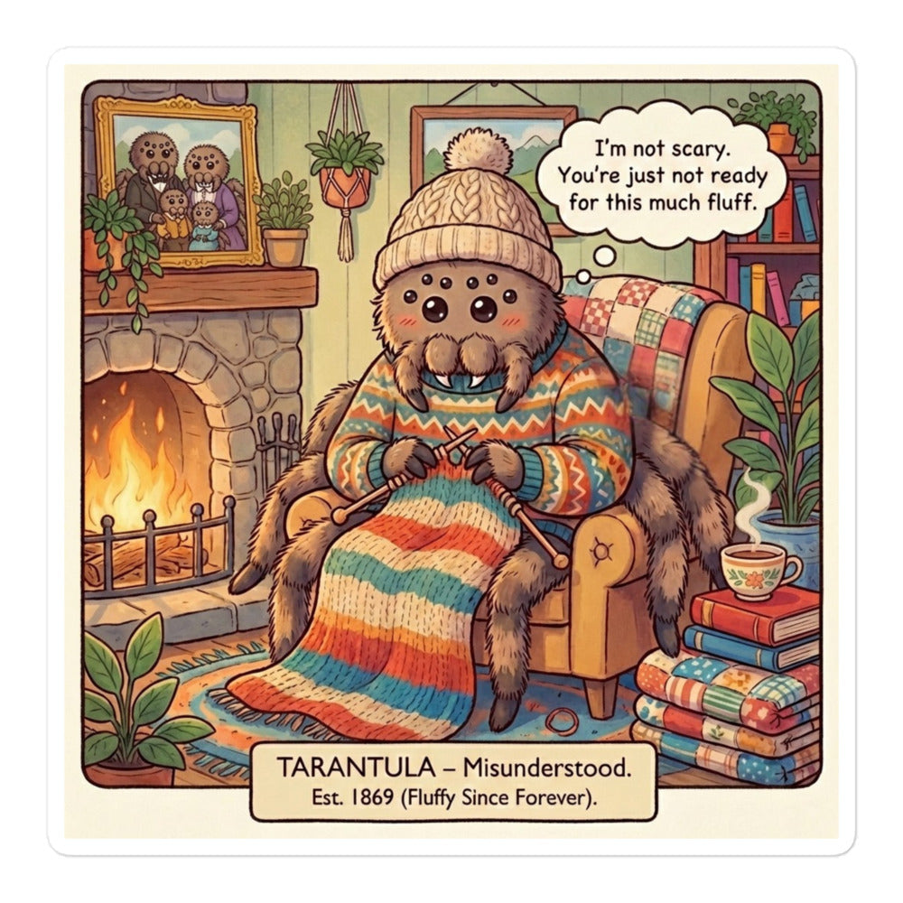 Tarantula vinyl sticker detail view